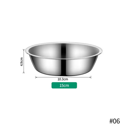 Large Capacity Dog Bowl Stainless Steel Pet Feeding Bowl Cat and Dog Food Drinking Bowl Metal Feeder Bowl Durable and Cheap